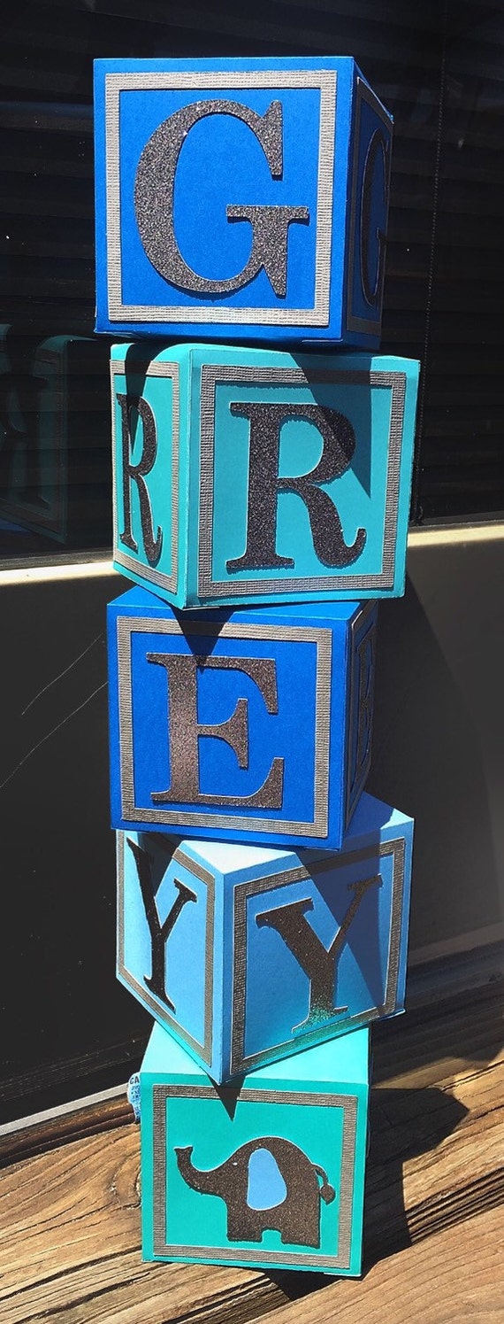 alphabet blocks for baby shower