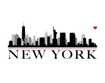 New York Silhouette Etsy