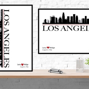 Typographic & City Skyline Wedding Guest Book Alternative, Signature Wedding Guestbook, Bridal Shower Gift, Anniversary Gift, Wedding art