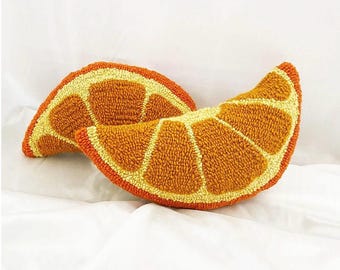 Handmade Lemon Slice Pillow