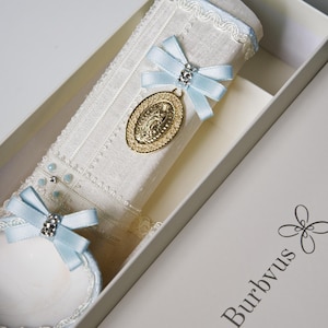 Blue Christening Candle Set | Baptism candles Burbvus Model # 37 | Christening Gift | Baptism Gift| Vela Bautizo  | Candle Set Baptism