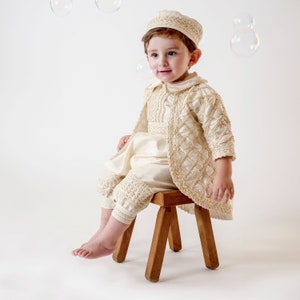 Traje Para Bautizo De Niño Modelo B029 Principe | Burbvus Outfit Bautismo | 100% Seda Dupioni | Incluye Zapatitos y boinita que le combina