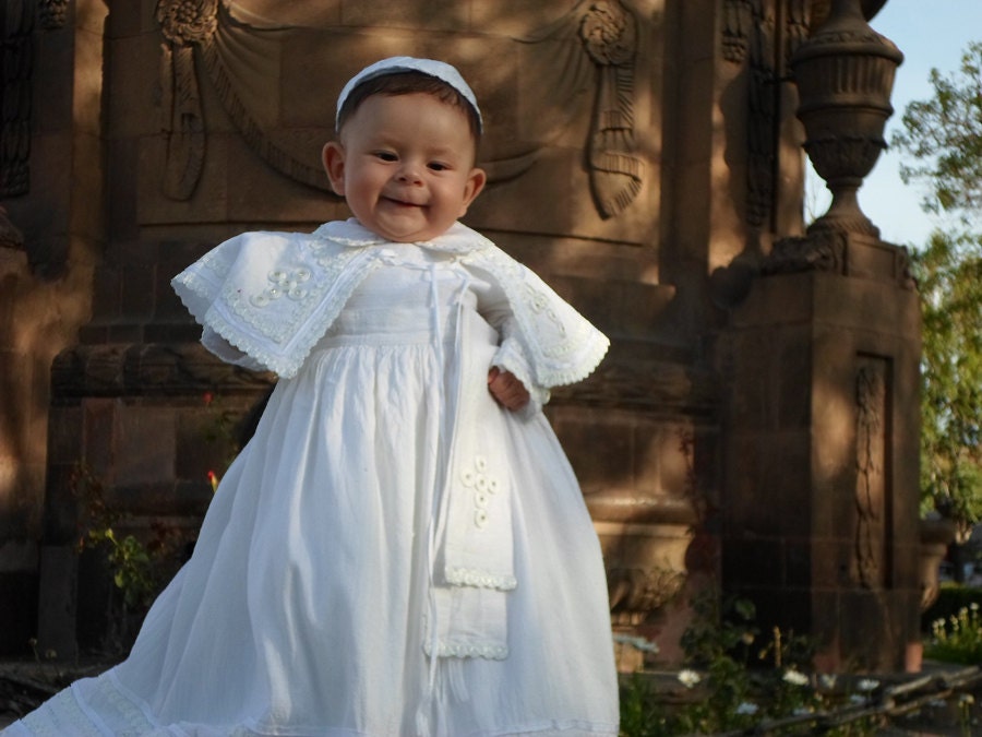 Ropon para bautizo de niño estilo Papal Etsy España