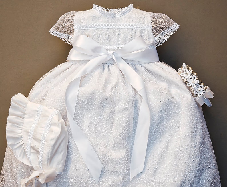 Burbvus Christening Gown Girl Baby Lace Gown | Etsy