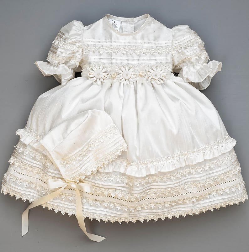 Beautiful Baby Girl Christening Gown Burbvus G002 Baptism Etsy