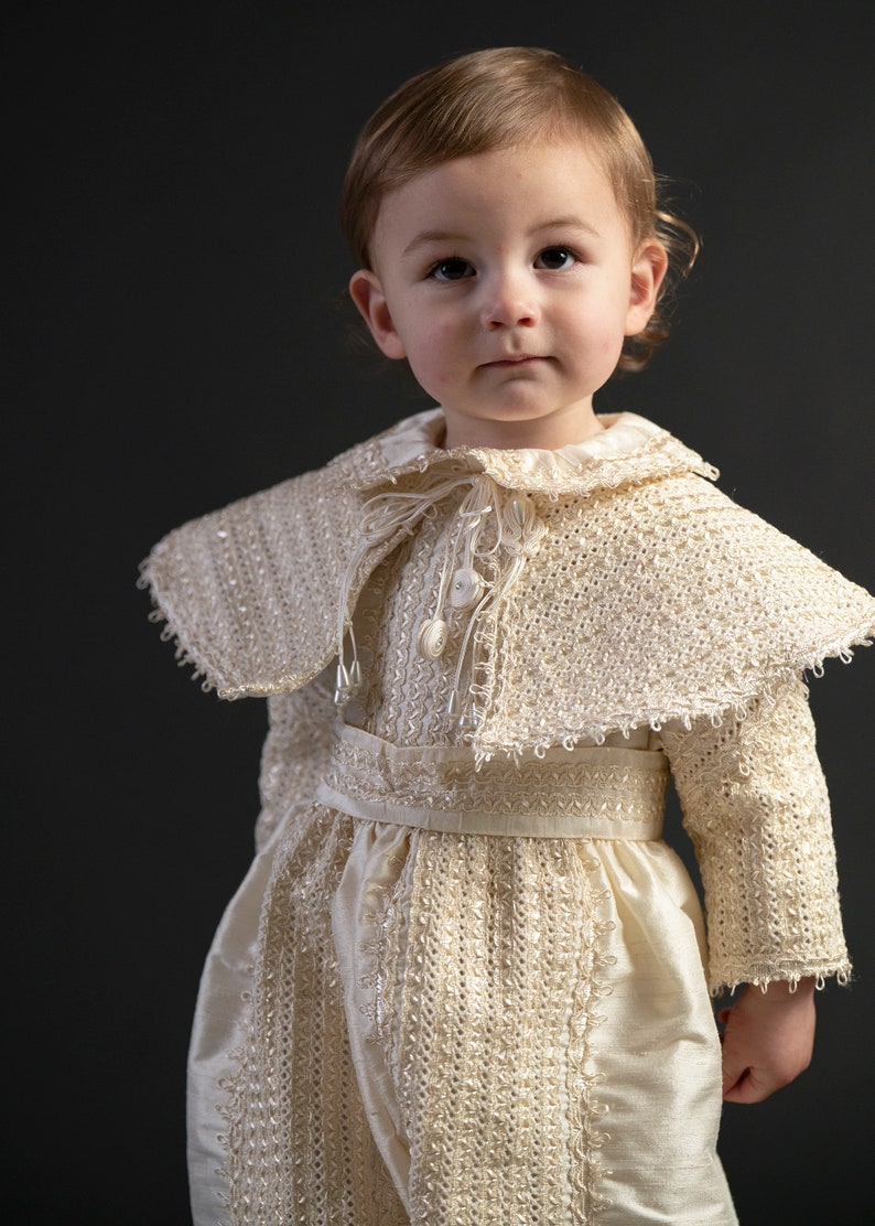 Boys Christening Outfit Burbvus B024 100 SILK Handmade Etsy
