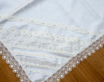 Christening Blanket 025 | Baptism Christening or Dedication  | Blanket White, Ivory | Handmade | Stroller Cover | Handcrafted baby Coat