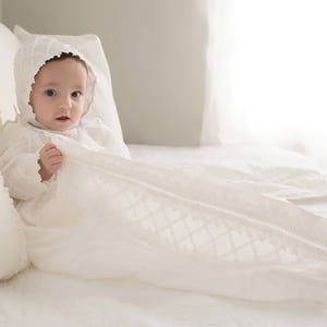 Baby Boy Christening Gown, Spanish Style outfit ropones para bautizo. Baptism Outfit B001. 100% Silk Dupioni image 5