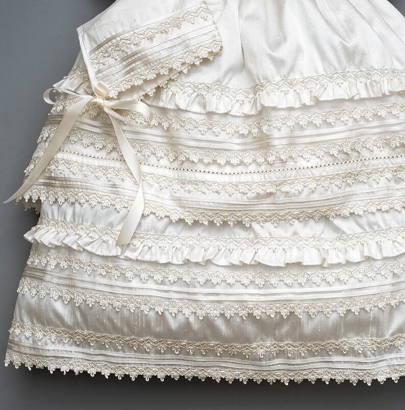 Beautiful Baby Girl Christening Gown Burbvus G002 Baptism Etsy