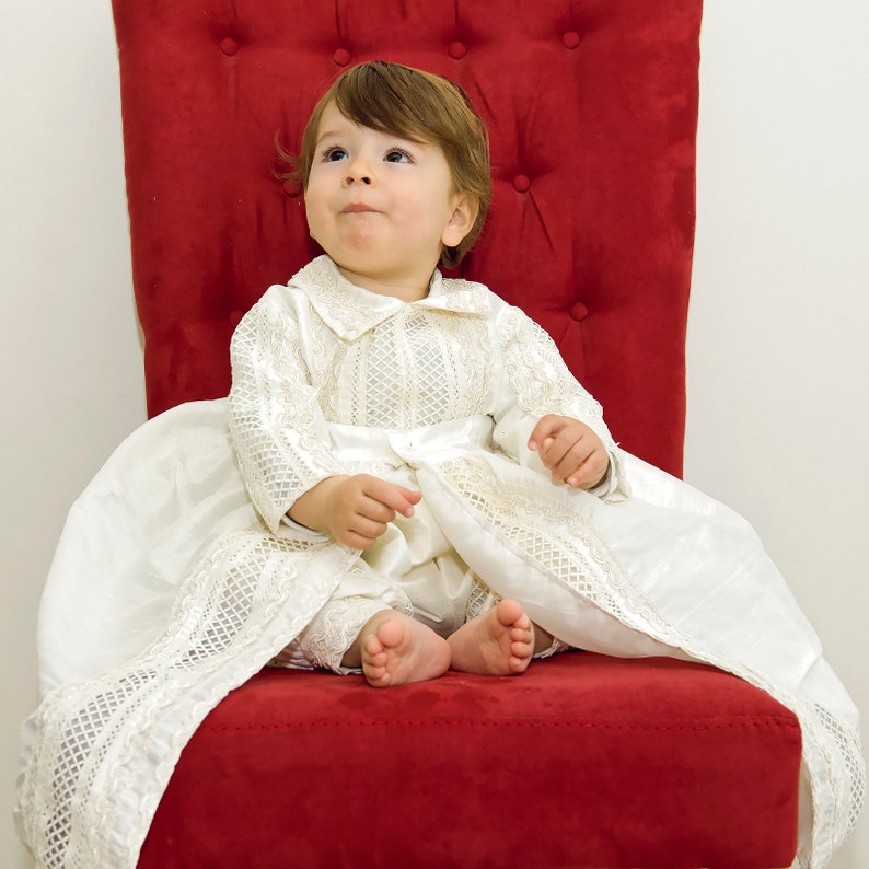 Baby Boy Baptism Outfit Burbvus B005 Handmade Convertible Etsy Canada