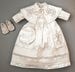 Hand Embroidered Christening Outfit Boys | HandMade Baptism Gown B007| Detachable Skirt | 100% Silk White - Ivory | Matching Shoes and Beret 