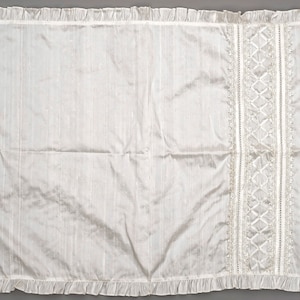 Christening Blanket B001 | Baptism Blanket White or Ivory | Handmade 100% Silk