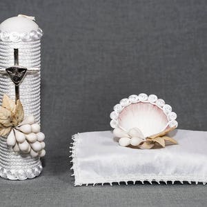 HandMade Christening Candle Set | Baptism candles Burbvus Model # 7 | christening gift | Baptism Set | Vela Bautizo  | Candle Set Baptism