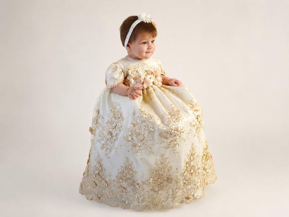 christening dresses for godmother Wear Outfit Baptism Handmade Lace Gown Charmeuse Heirloom Baptism Dress (off White/ivory) Size:LA (11/12) For mom YGroup_15041695809901 Family Halloween Costume Ideas