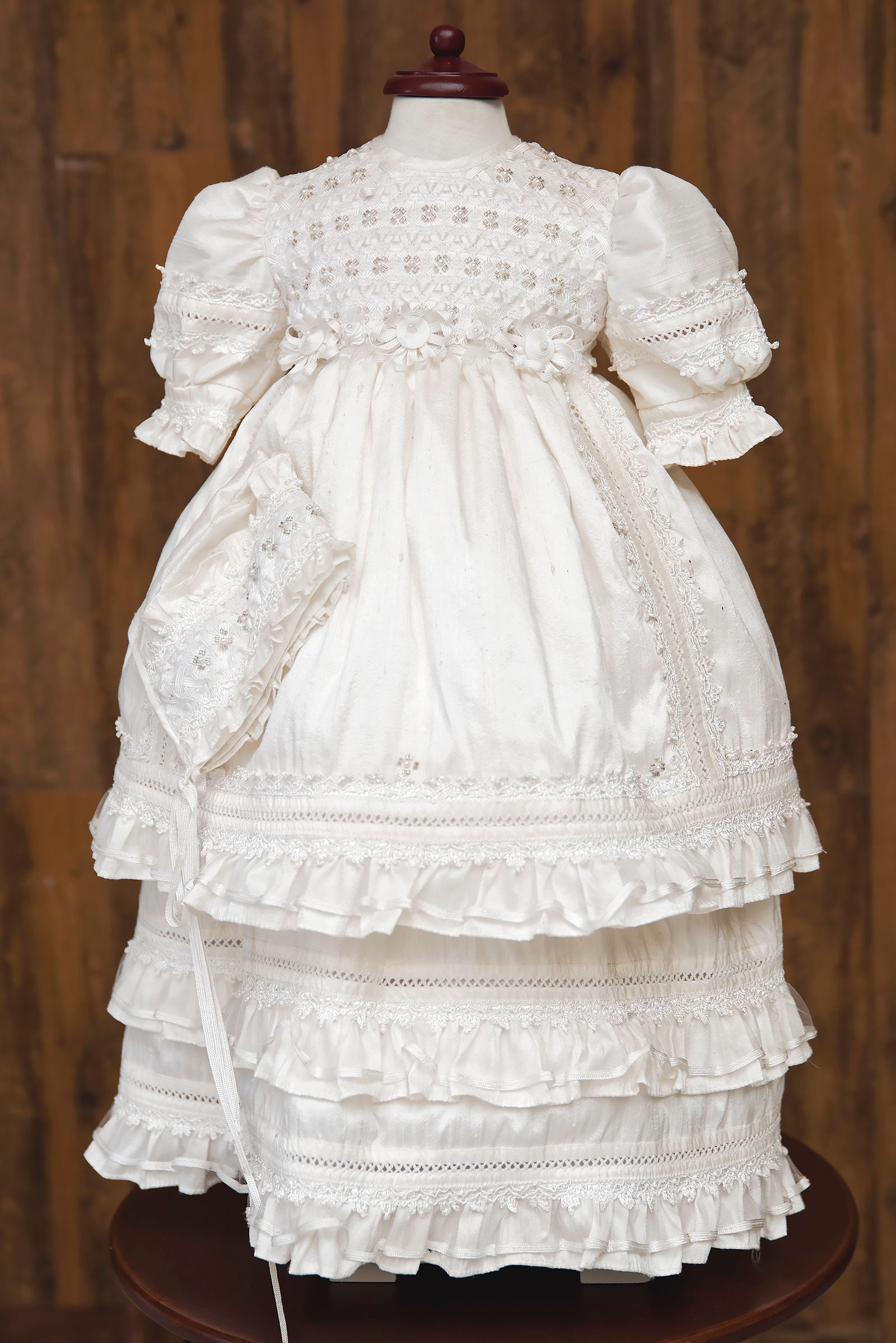 HandMade Christening Gown for Girls Embellished Baptism Etsy