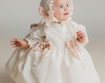 Baby Girl Baptism Dress | Vintage Burbvus Christening or Dedication Dress G053 | Handmade Christening Baptism Outfit | Flowers Dress