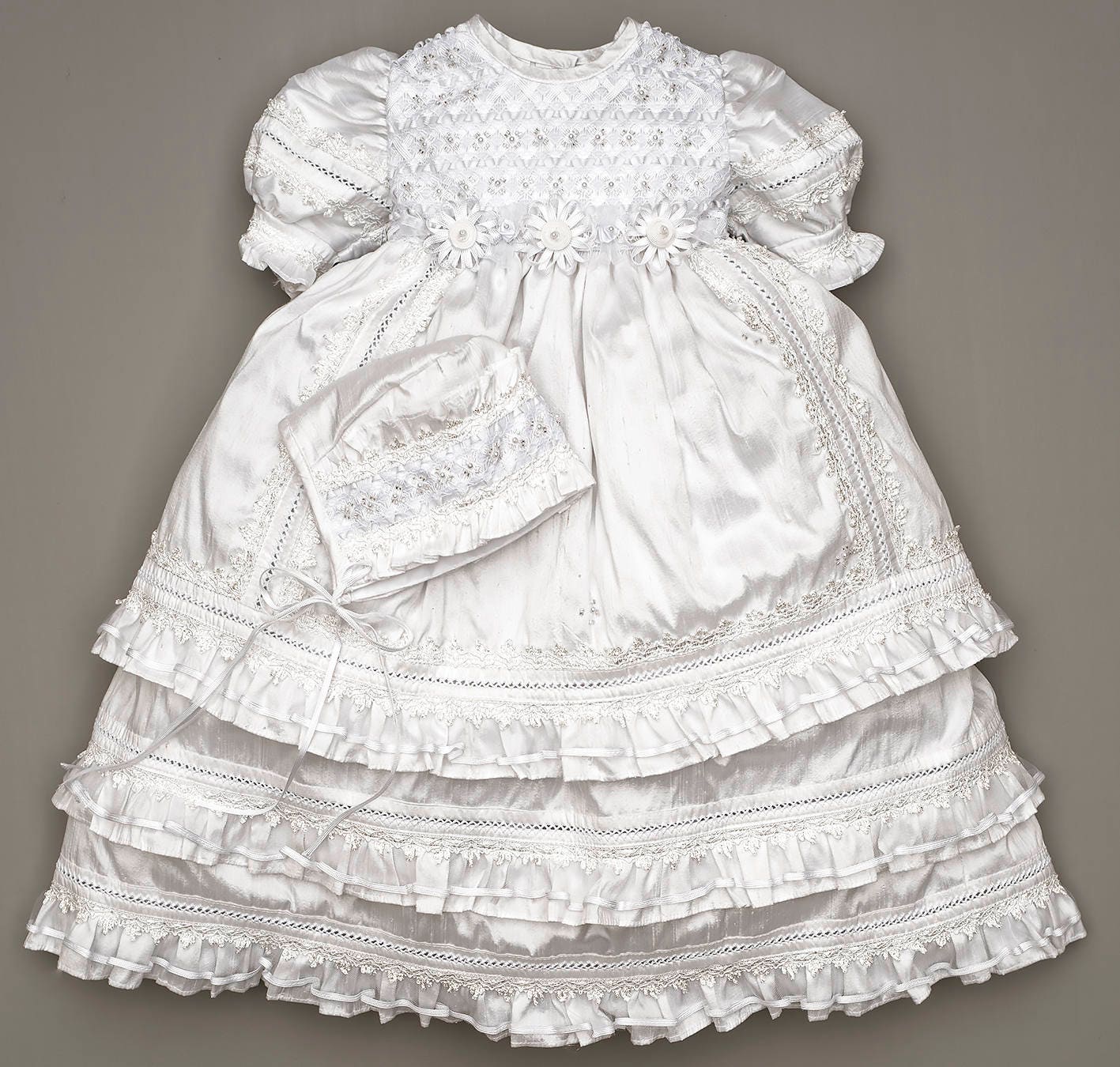 HandMade Christening Gown for Girls Embellished Baptism Etsy