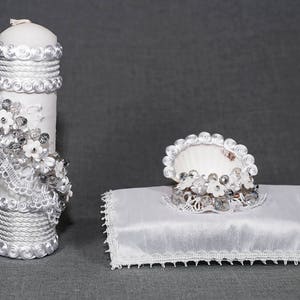HandMade Christening Candle Set | Baptism candles Burbvus Model # 1 | christening gift