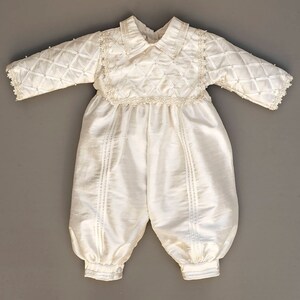 Baby Boy Christening Gown, Spanish Style outfit ropones para bautizo. Baptism Outfit B001. 100% Silk Dupioni image 6