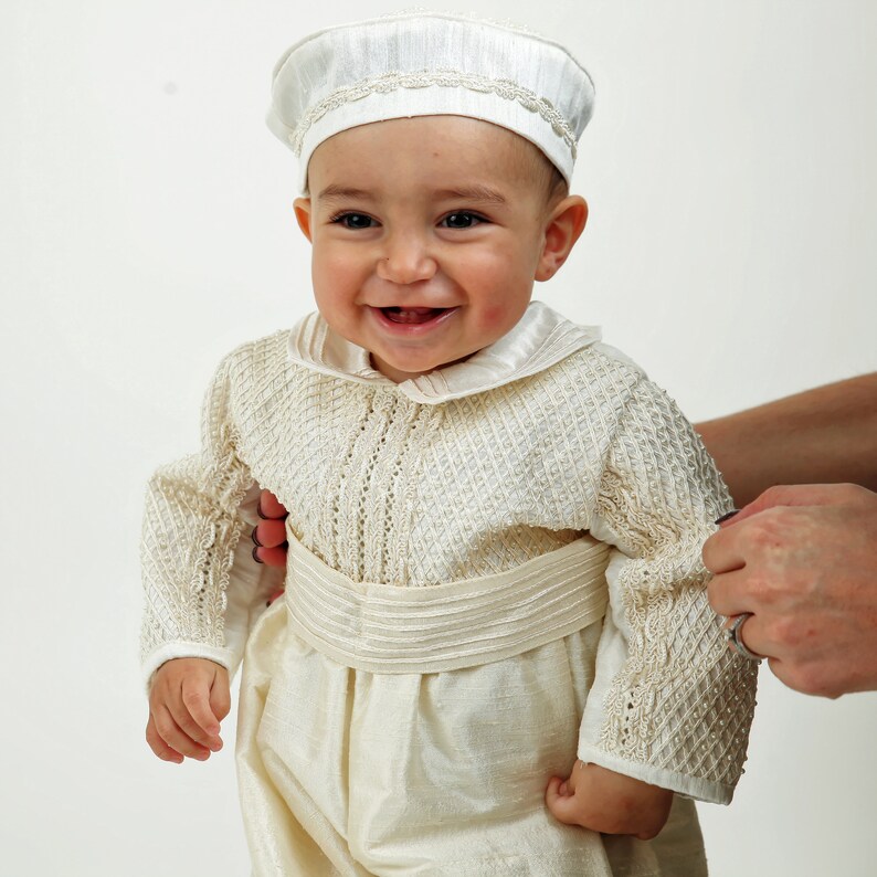 Baby Boy Christening Outfit Burbvus B016 Handmade Baptism Etsy