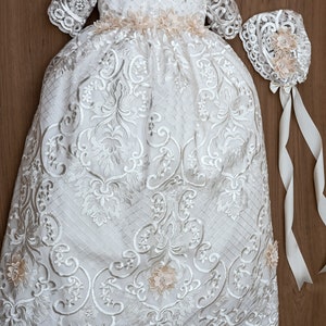 Burbvus Christening Gown g025 Baby Lace Dress Handmade Baptism ...