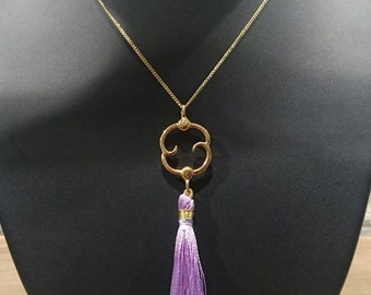 Tajitsu Tassel Pendant *Robyn Chaos Jewellery* Gold, Silver, Asian inspired, Elegant, Bohemia, Statement, Anniversary, Mother's Day