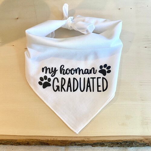 Over the Collar Graduation Dog Bandana My Mom Graduated Etsy