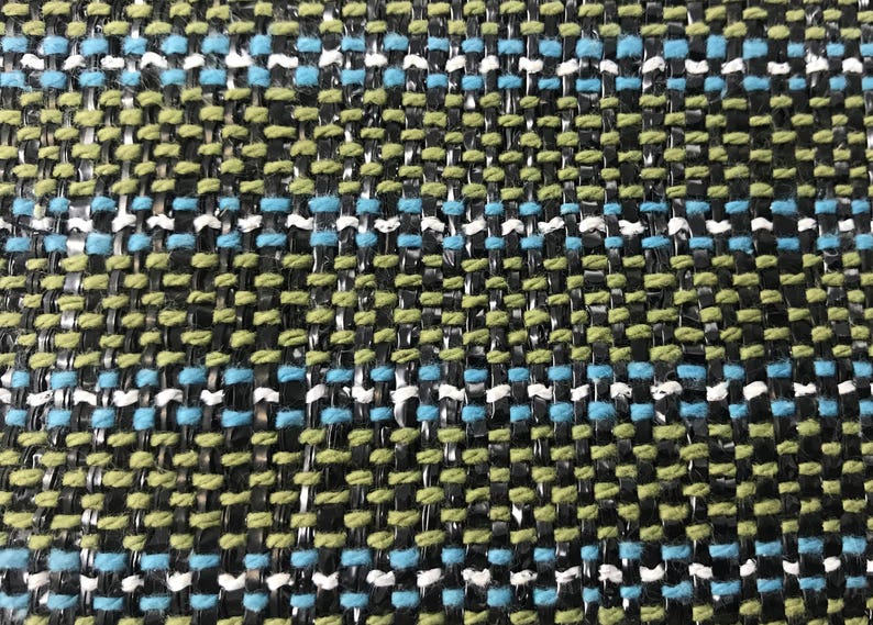 with green satin lining green wristlet with bluewhite stripes Wristlet handmade and handwoven