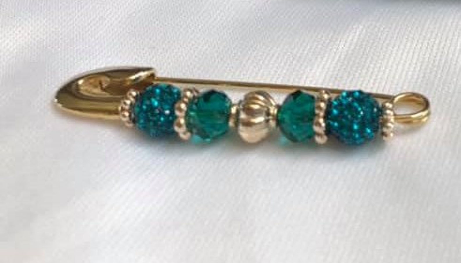 Custom Beaded Stock Tie Pin Etsy