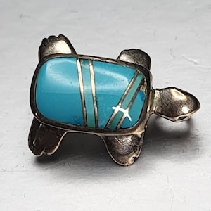 Turquoise Turtle Pin / Pendant