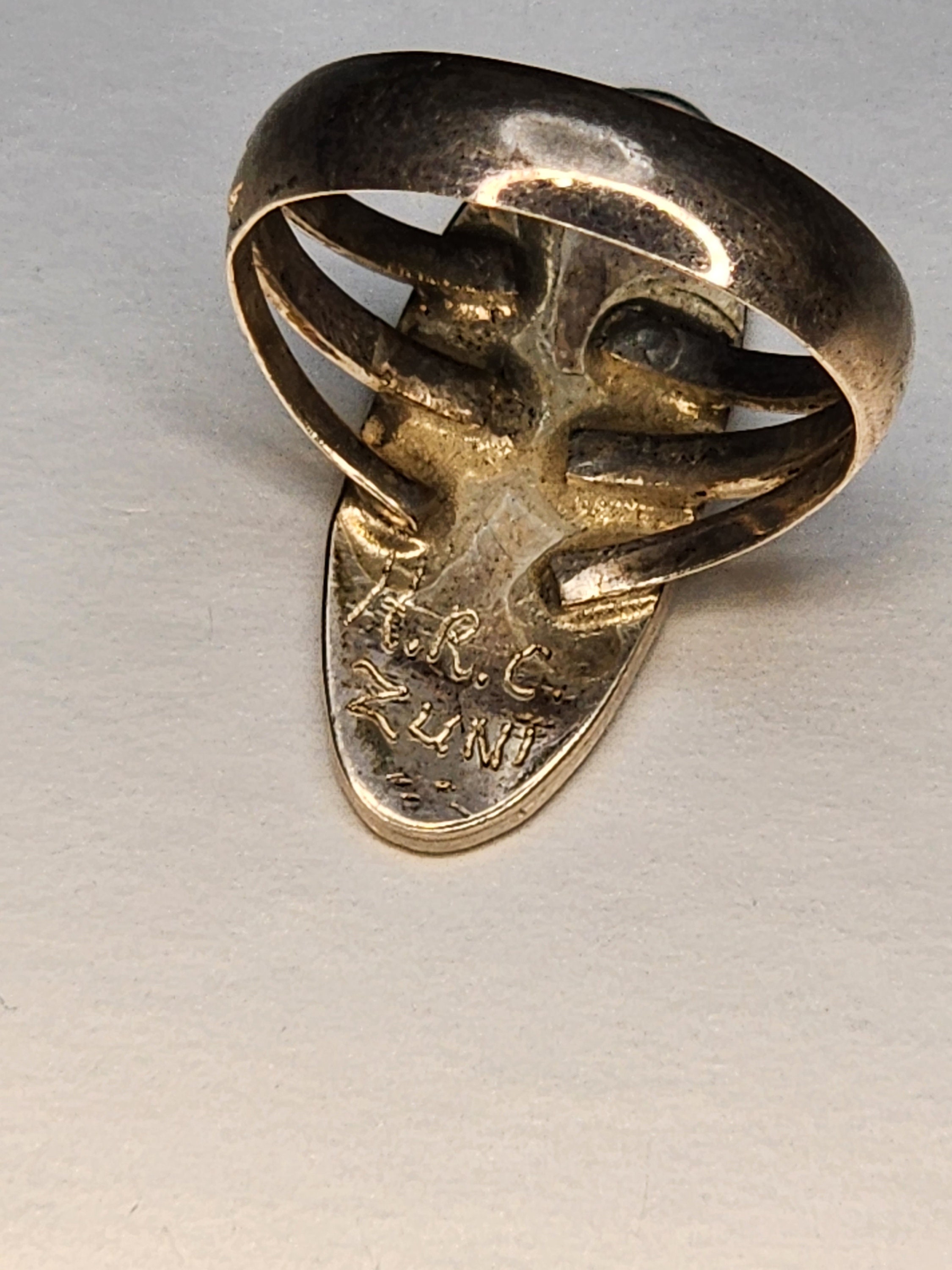 Harlan and Rolanda Coonsis Zuni Blue Jay Inlay Ring - Etsy