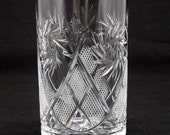 8.5 oz. Russian Cut Crystal Glass suitable for hot cold liquids Fits quot podstakannik quot (metal glass holder) Hand made, NEW