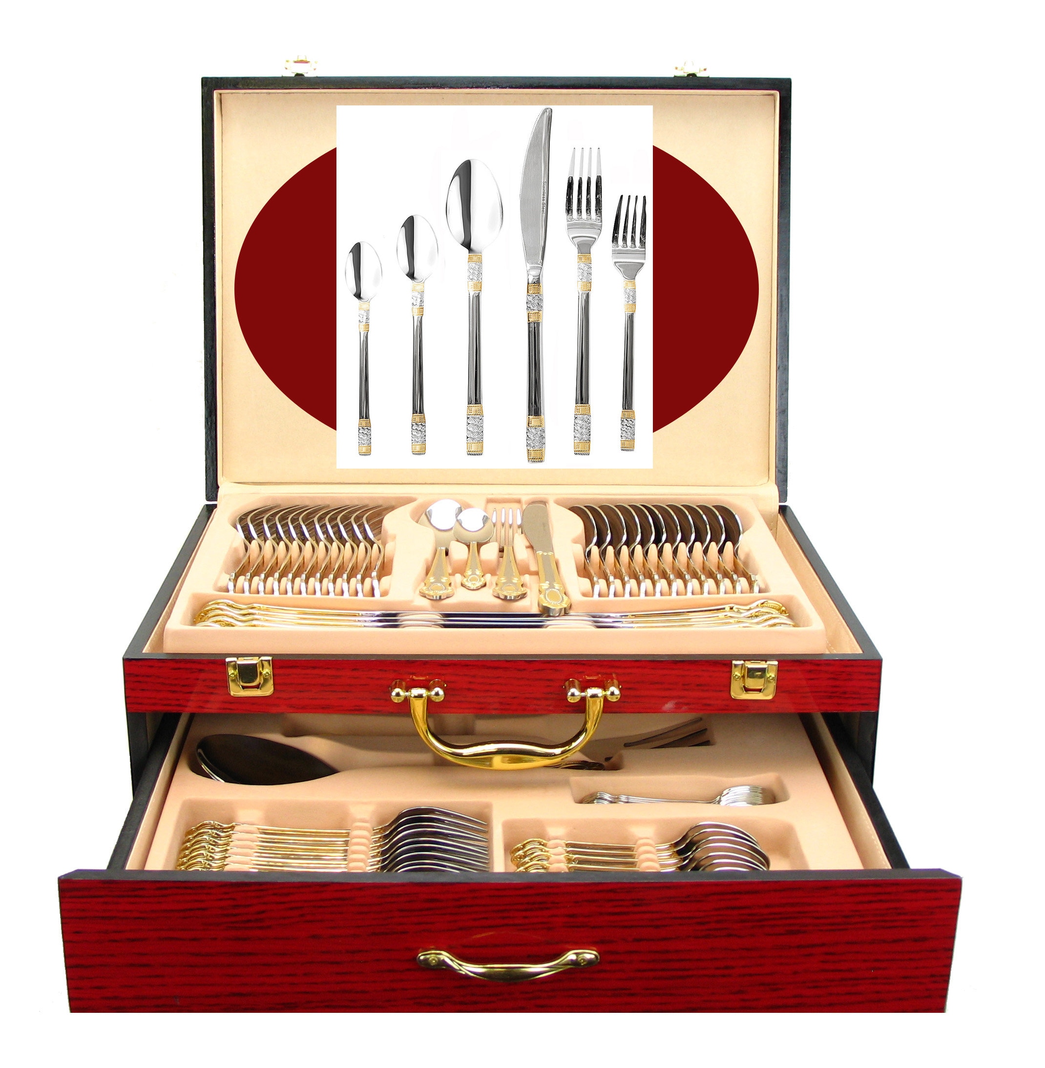 Gold Plated Silverware Set In Box