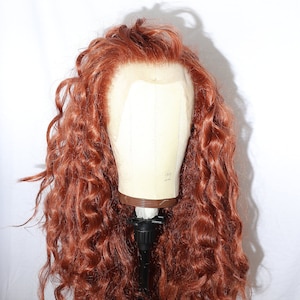Lace Front - Chappel Roan Inspired Red Auburn Curly Synthetic Wig - Natural Look for Every Occasion *Made to Order*