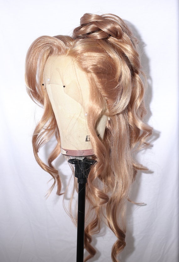 Medium blonde updo costume wig Amazon.com: Wiggy Mermaid Blonde Beehive Wig 70s 80s Long  main image 3