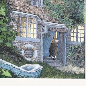 Wind in the Willows Large Mounted Print. Matted Vintage Colour Book Plate