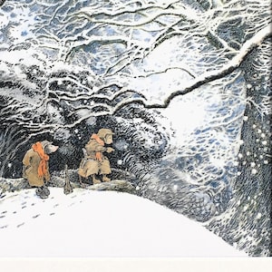 Wind in the Willows Large Mounted Print. Matted Vintage Colour Book Plate
