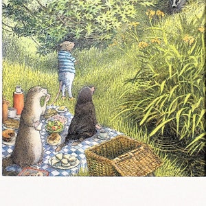 Wind in the Willows Large Mounted Print. Matted Vintage Colour Book Plate