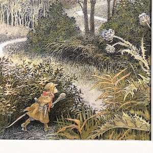 Wind in the Willows Large Mounted Print. Matted Vintage Colour Book Plate