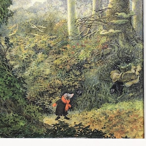Wind in the Willows Large Mounted Print. Matted Vintage Colour Book Plate