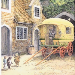 Wind in the Willows Large Mounted Print. Matted Vintage Colour Book Plate