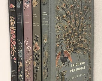 JANE AUSTEN - Colección de cinco (5) volúmenes - Edición especial de la Colección Cranford, encuadernación decorativa de lujo, NUEVO, sellado al vacío