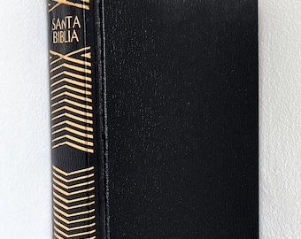 Vintage SPANISH BIBLE - Santa Biblia - Hardcover, Dust Jacket