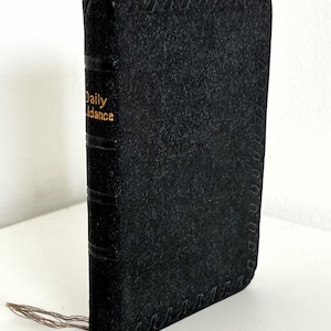 1920s (?) Daily Guidance - Selected Readings from the Old & New Testament, Antique Black Leather Binding