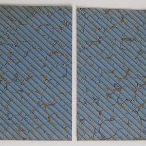 ANTICA CARTA MARMORIZZATA, XIX SECOLO, 2 Pezzi per Decoupage, Artigianato, Collage ecc
