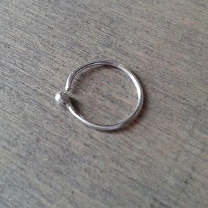 Silver hoop earrings, conch, helix, cartilage, rook, body piercing earrings, small hoops for pierced conch, tragus hoops, conch jewelry