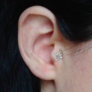 Silver tragus bar best sale