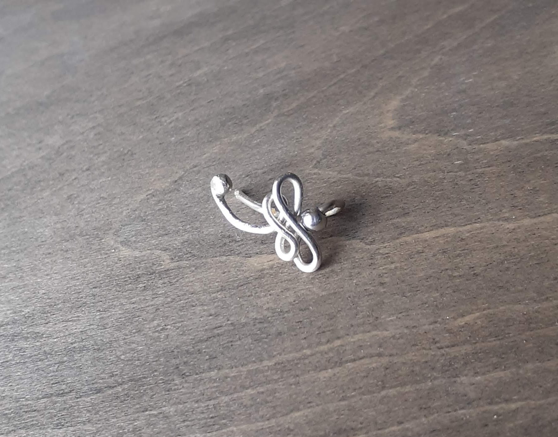 Silver Ear Climbers Sterling Ear Cuffs Wire Dragonfly - Etsy UK