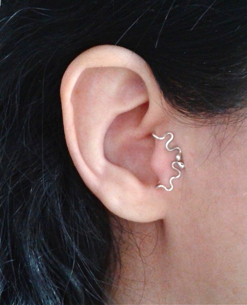 Tragus jewelry non pierced earring large tragus earrings cool single earrings cartilage earrings alternative earrings unusual earrings