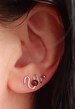 Garnet earrings, silver ear cuffs, purple earrings, dainty ear climbers, ear jackets dressy alternative ethical jewelry 
